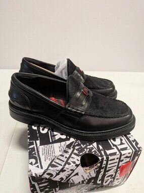 ALDO x Stranger Things Roll4YourLife black penny loafers size 8